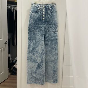 High-Waisted Acid Wash Jeans